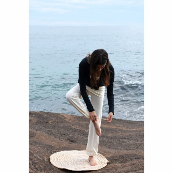 Pantalon yoga femme blanc