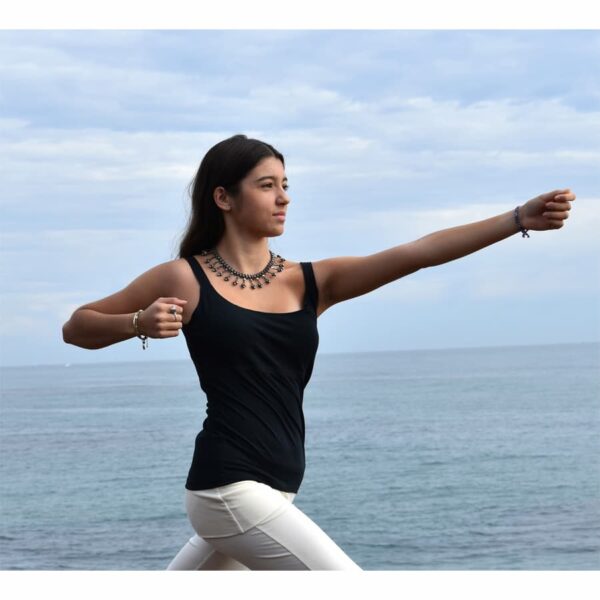 debardeur yoga femme noir
