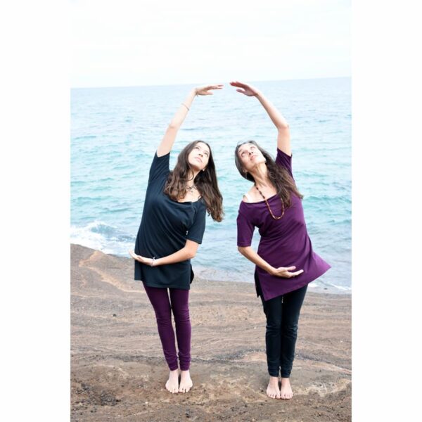 tunique femme yoga manches courtes
