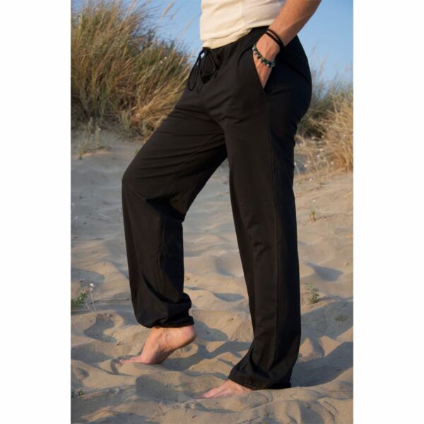 Pantalon de Yoga Homme Jogger - Bio Noir - Vêtements de yoga Homme - Coton  Bio